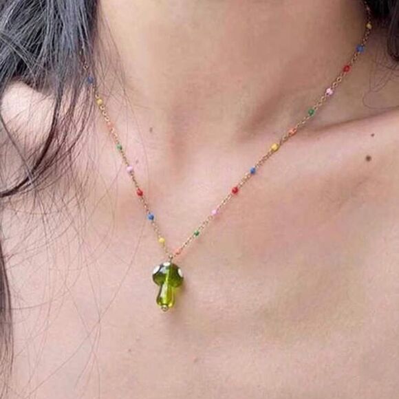 Mushroom Necklace S911 - Picture 2 of 5